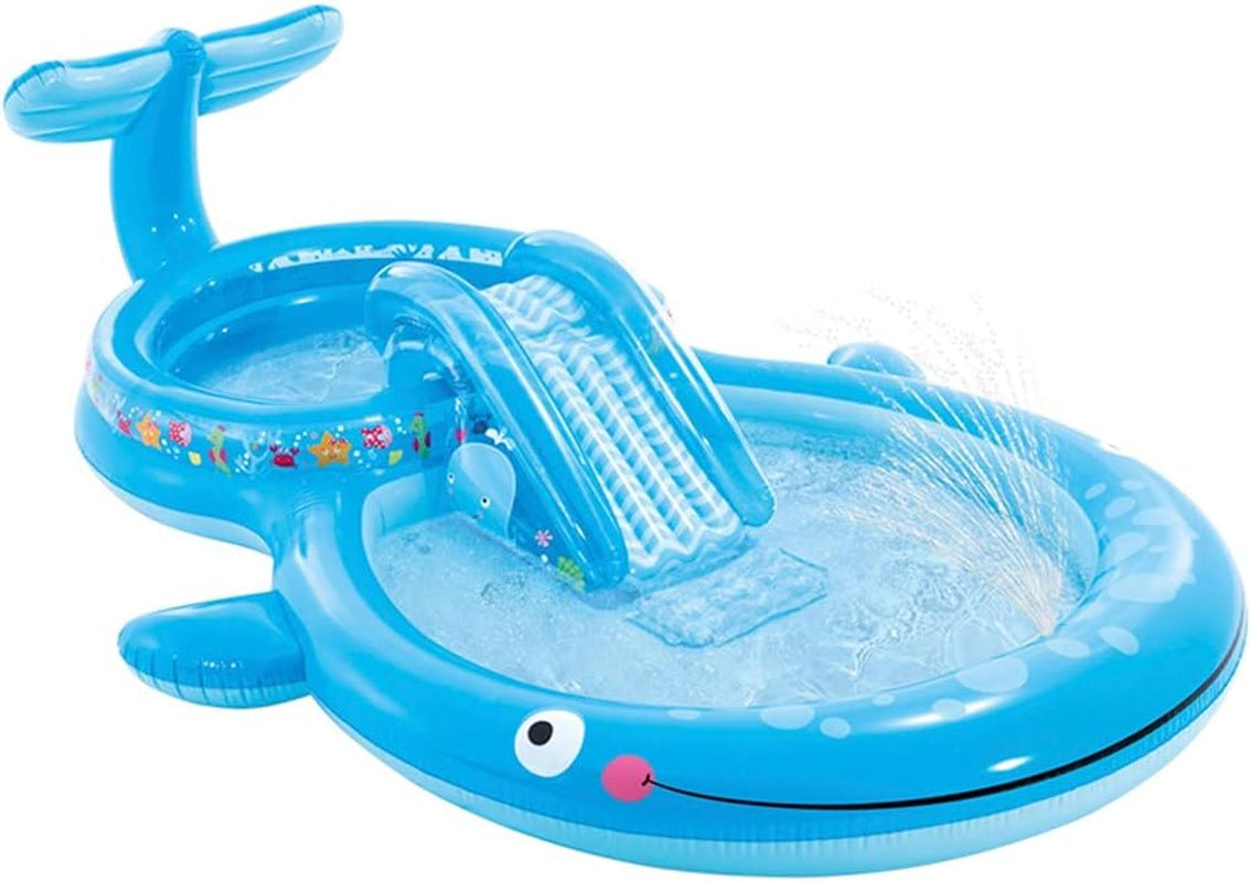 Intex 57176NP - Centre de jeu gonflable Baleine, vinyle, bleu, 373x234x99 cm