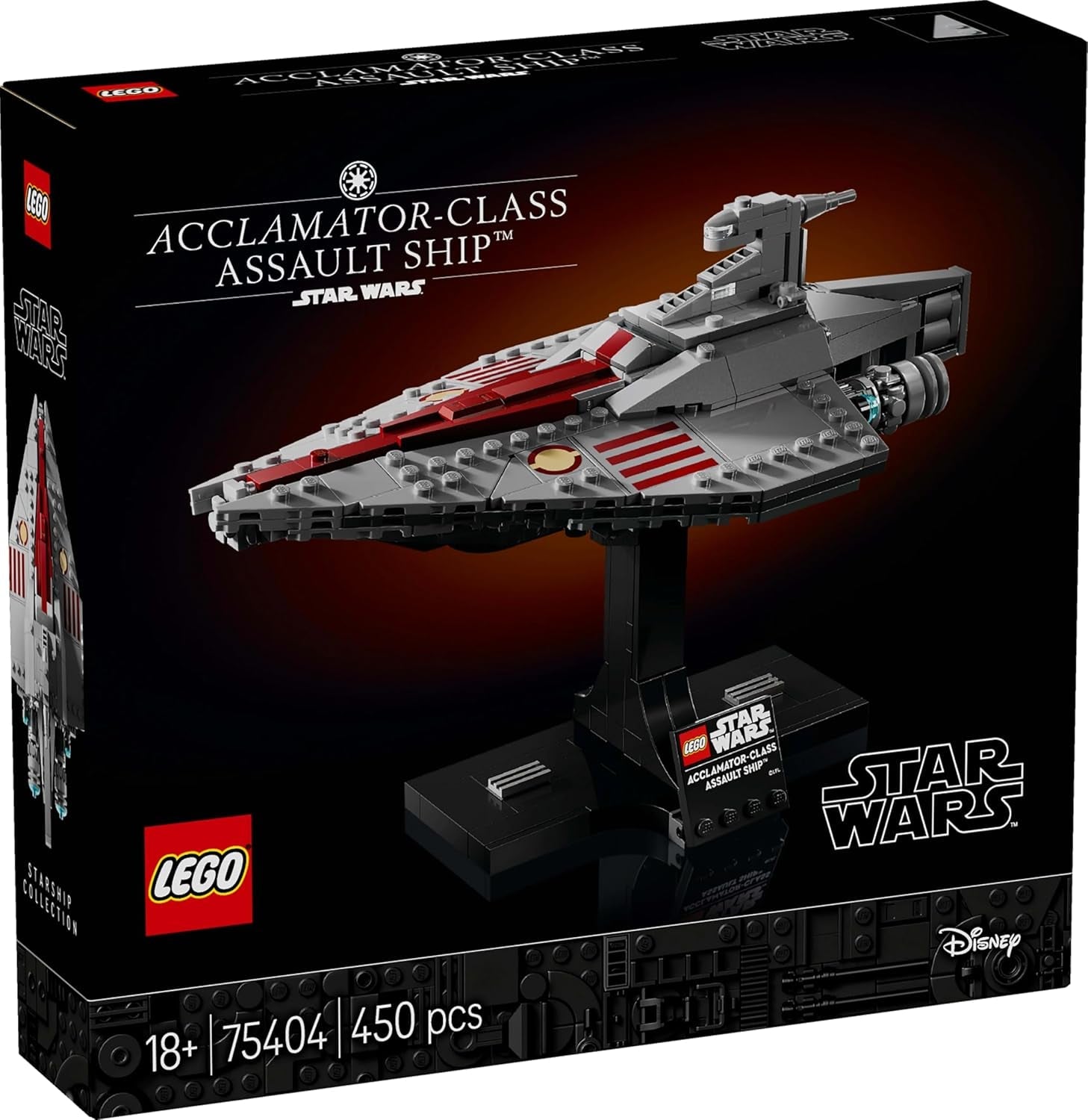 LEGO Star Wars 75404 Navire d'assaut de classe Acclamator de l'Attaque des clones - Vaisseau à collectionner, à construire et à exposer - Ensemble de construction fantastique - Cadeau pour les fans adultes et adolescents Jeux de construction Besuche den LEGO-Store