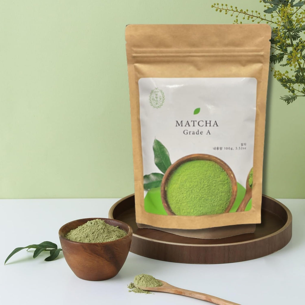 Bohyang Garden Matcha pulbere 100 g – Ceai verde premium din Coreea de Sud | Măcinat fin și bogat în tradiție | Pentru latte, smoothie, coacere și ritualuri de îngrijire personală | Pulbere Matcha în pungă resigilabilă