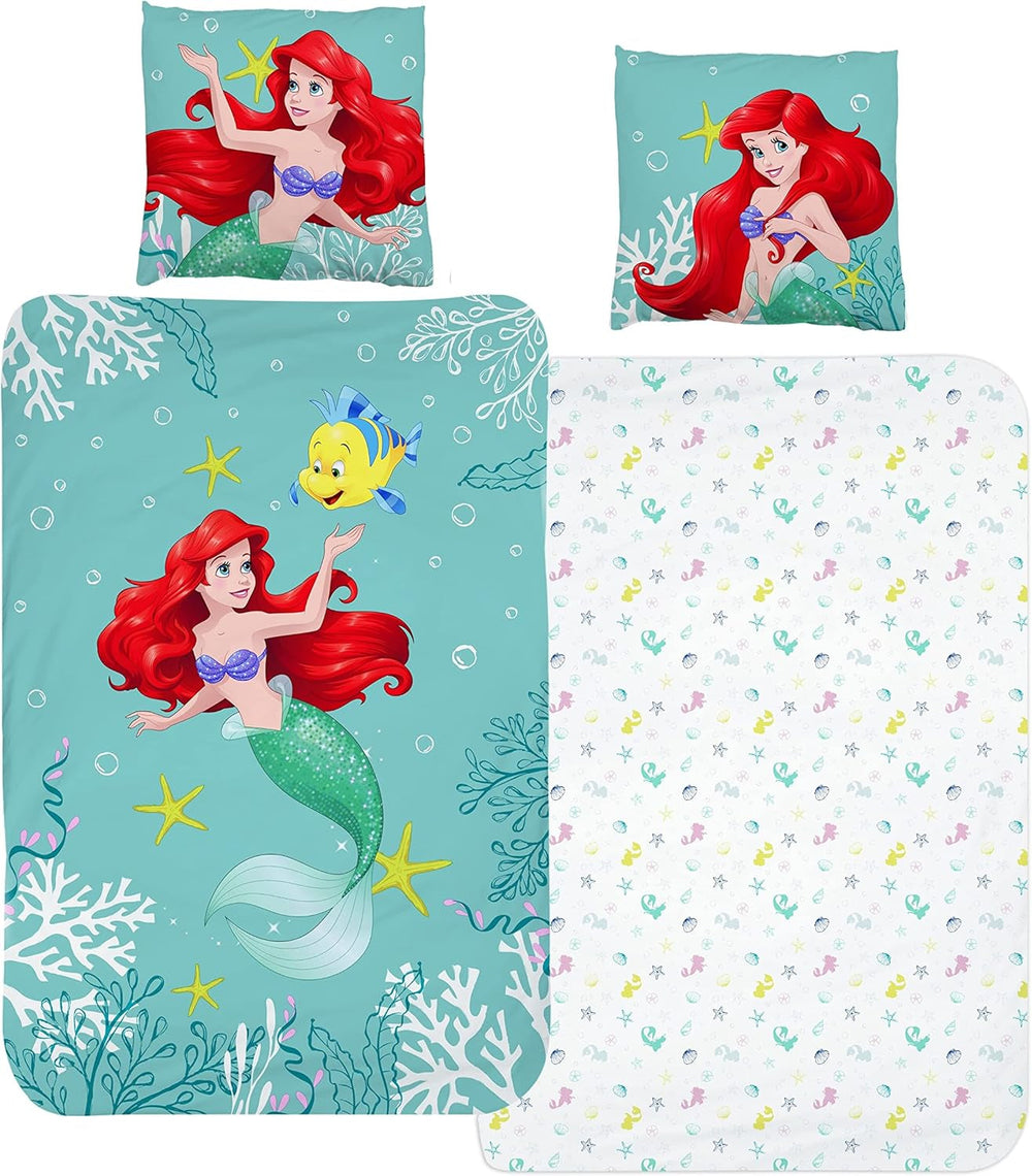 Arielle Meerjungfrau Bettbezug 135X200 80X80 Baumwolle · Kinderbettwäsche Für Mädchen Disney Prinzessin Mermaid · 2 Teilig Naty Shop Default Title