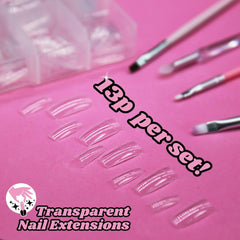 TRIXES 500 bucăți vârfuri pentru unghii cu gel, unghii franțuzești, vârfuri acrilice transparente pentru manichiură DIY, 10 modele diferite