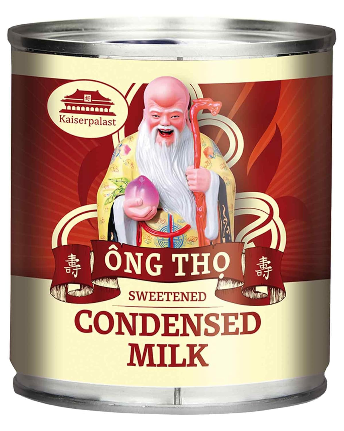 Kaiserpalast Kondensmilch 8% Fettanteil, préparé pour le sucre du café et du thé ou pour la cuisine et le dos, 1 x 397 g