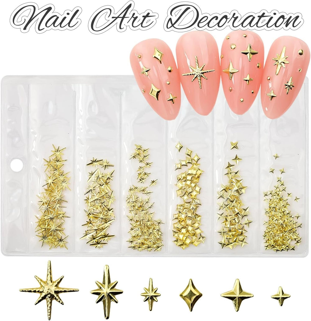 400 pcs Stern Nail Charms Gold Silver, Charms Nägel Zubehör, Nagel Deko, Nail Art Zubehör, Nagel Charms, Nagel Steine, Nail Design, Charms Für Nägel