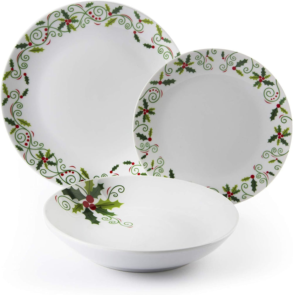 Excelsa SERV.TAV.18 PZ NOËL HOLLY Blanc