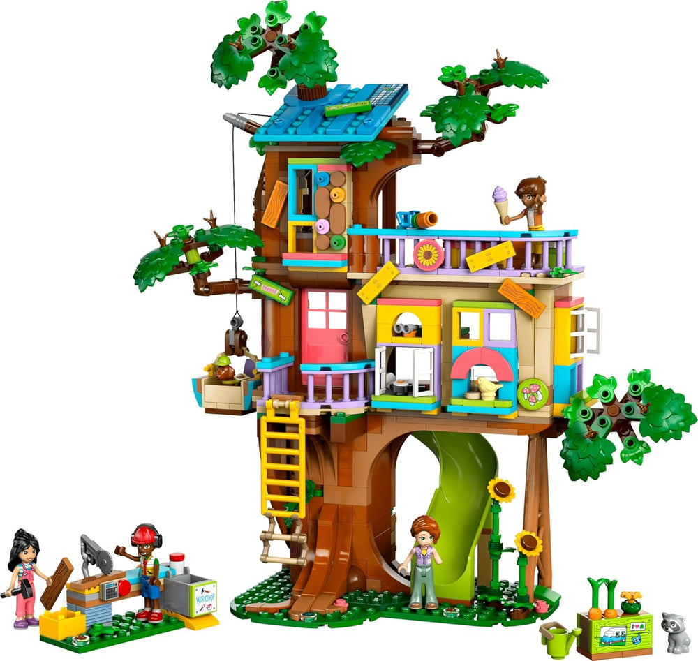 LEGO Friends Baumhaus - Jeu pour un bon garçon avec 2 figurines, 4 figurines, un jardin et un jeu de jouets - Jouets de rêve pour les filles et les jeunes à partir de 8 ans - 42652