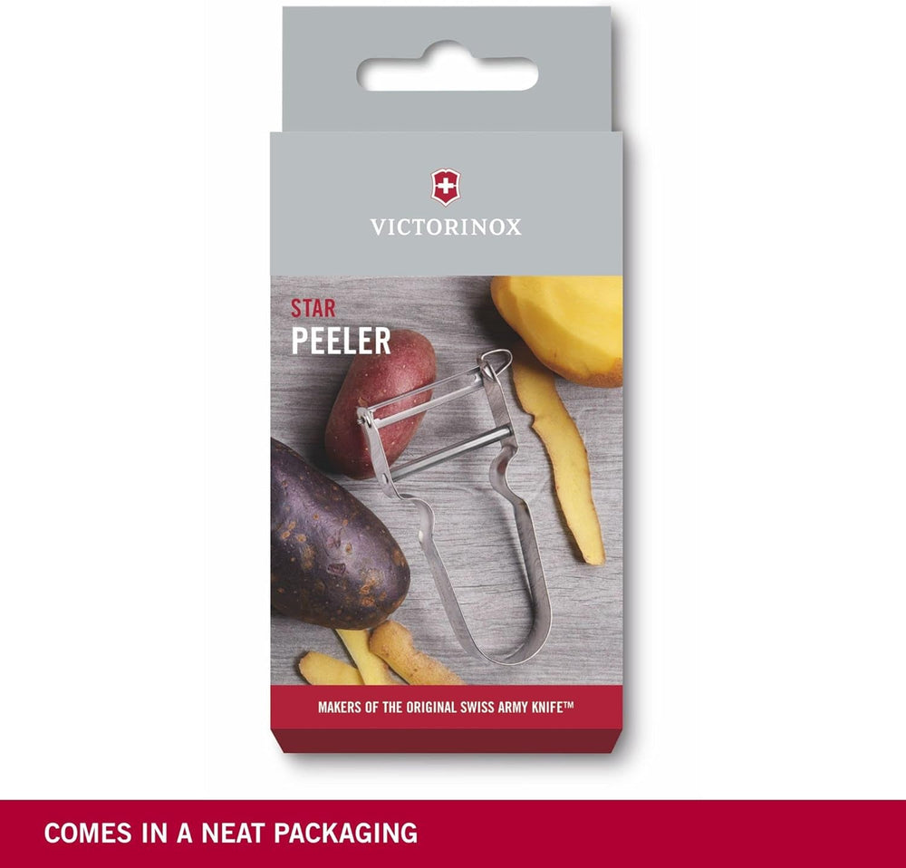 Éplucheur Victorinox STAR, Éplucheur de pommes de terre, Double tranchant, Avec lame pendulaire Éplucheur Naty Shop