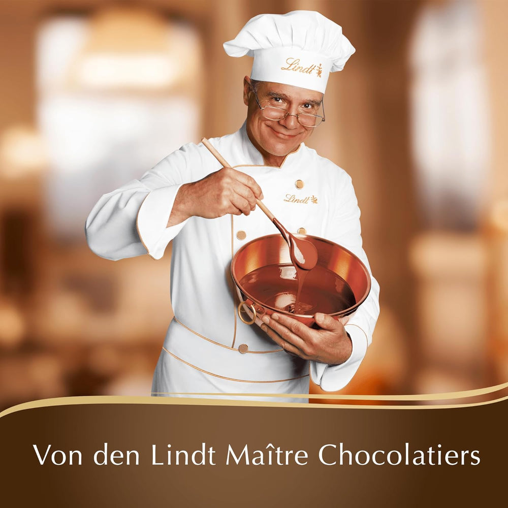 Chocolat Lindt | Barre de chocolat au lait et aux noisettes | 100g | Chocolat au lait onctueux et fondu avec des morceaux de noisettes croquants | Barre de chocolat