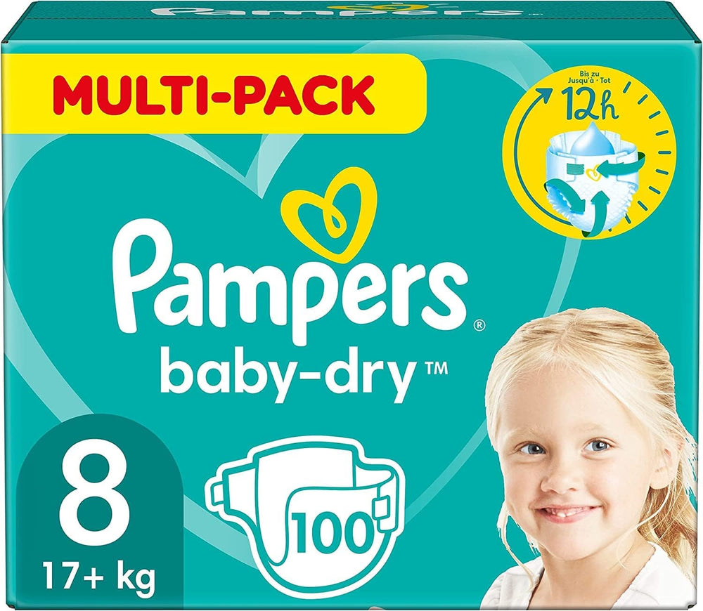 Couches Pampers Baby-Dry taille 5, 174 couches, 11 kg - 16 kg, jusqu'à 100 % de protection contre les fuites et confort toute la nuit