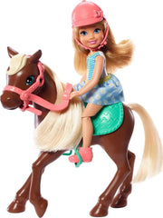 Barbie GHV78 - Club Chelsea Playset avec poupée et cheval, env. Jouet cadeau blonde 15 cm avec mode et accessoires pour enfants de 3 à 7 ans Naty Shop Dolls