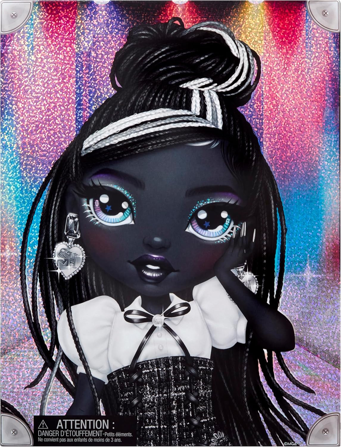 Rainbow High Shadow High Modepuppe – Shanelle Onyx – Cheveux Noirs, 28 cm Modepuppe avec Designer-Outfits, Conçu pour les petits et les enfants de 6 à 12 ans