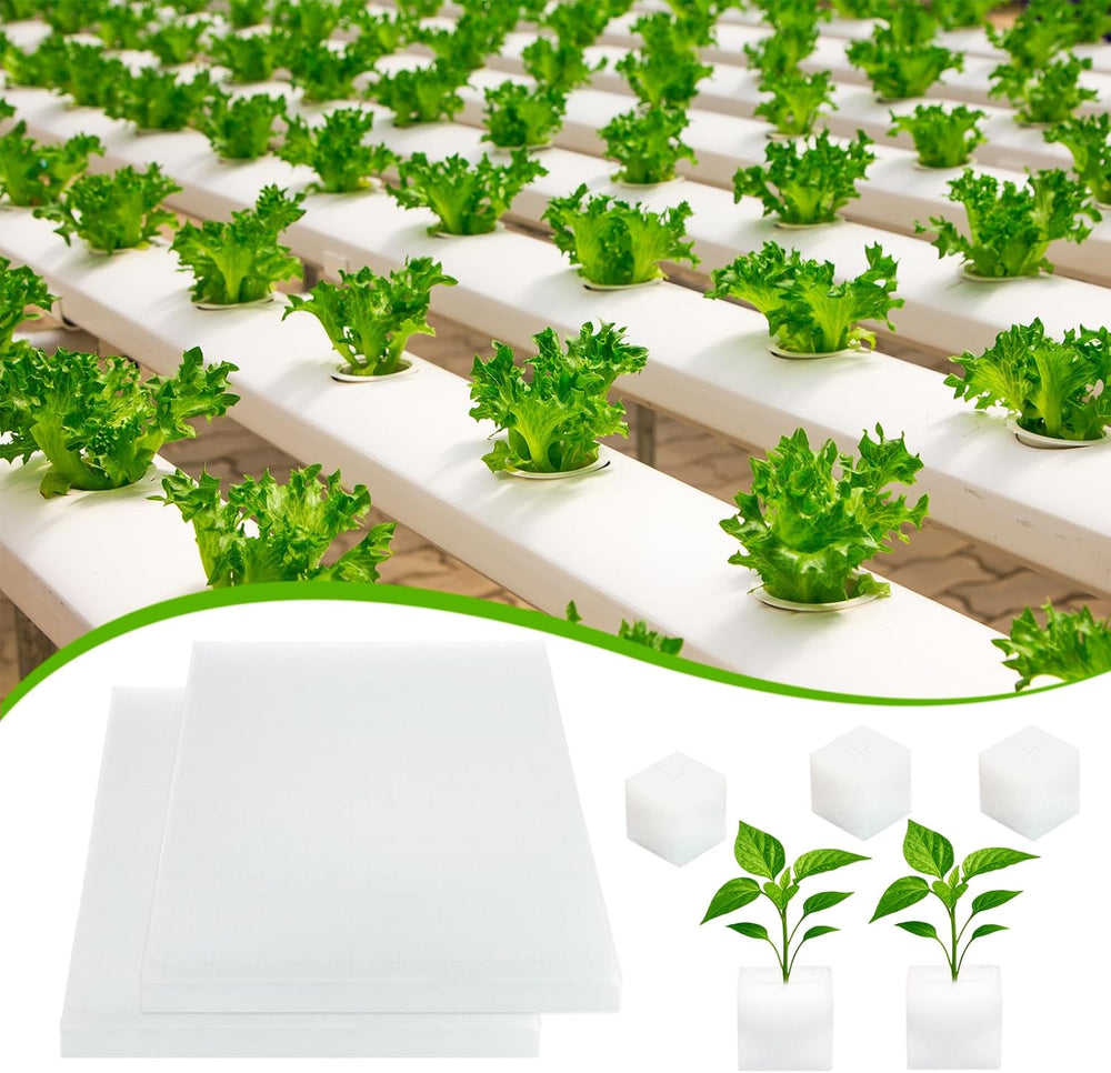 Laine de roche, laine de roche de propagation, 2 pièces, éponge hydroponique, 200 pièces après coupe - Alternative pour serre, germination des graines et légumes domestiques