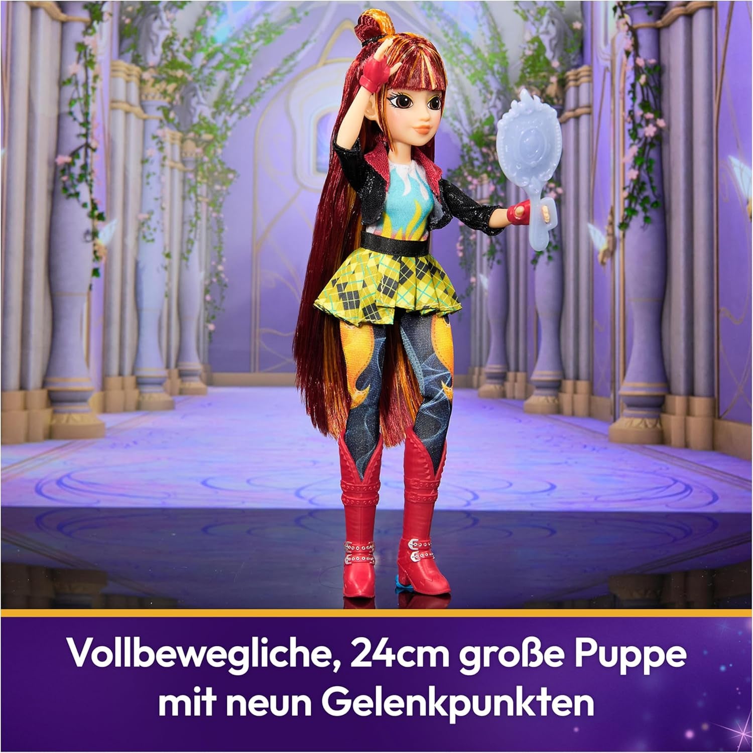 Unicorn Academy Valentina Doll - la poupée originale de la populaire série Netflix, de 24 cm de haut, avec cheveux naturels, vêtements et accessoires amovibles, pour les enfants à partir de 4 ans