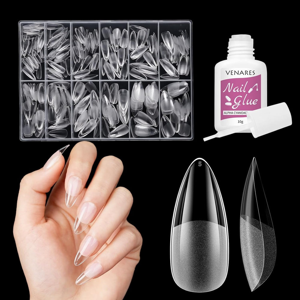 Faux ongles courts ballerine, 500 pièces, colle sur 12 tailles, ongles artificiels, Gel doux et court, couverture complète, pointes pour ongles en Gel courts S