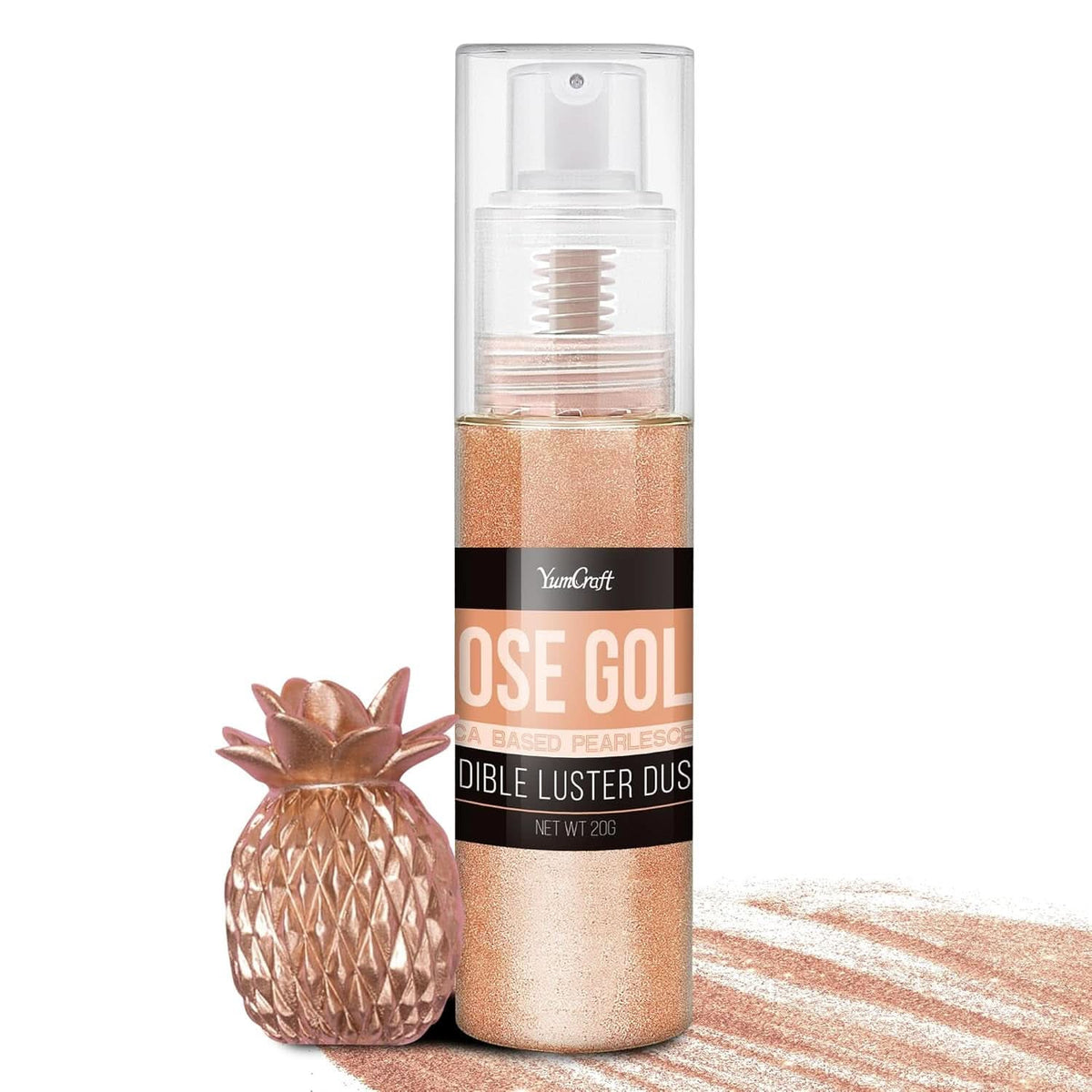 Spray pailleté comestible, 20 grammes Naty Shop Roségold