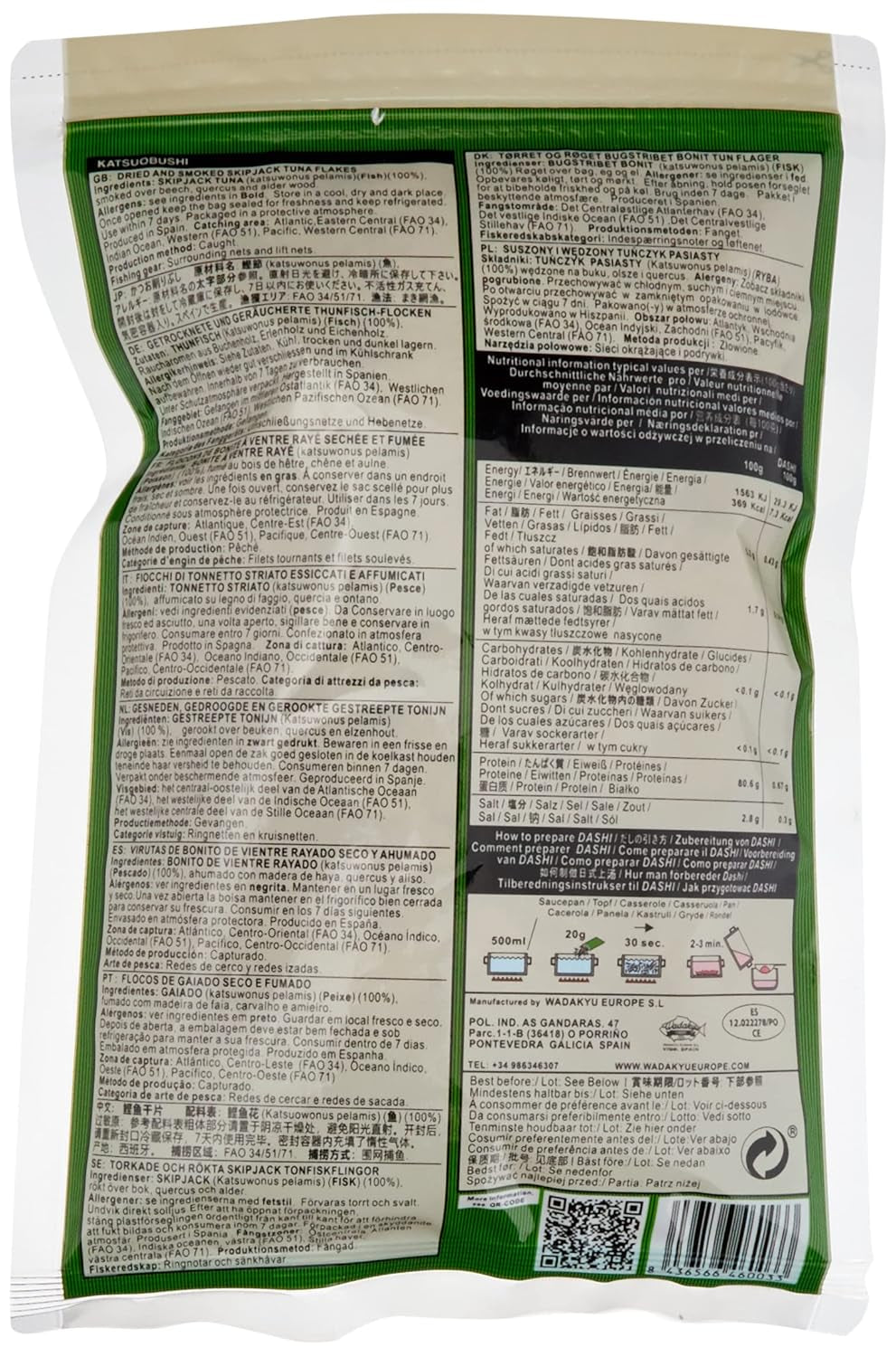 Katsuobushi Bonito Flocken – Aus 100 Prozent getrootkenem und Geräuchertem Bonito Tunfisch – Idéal pour la cuisine japonaise – 1 x 40 g