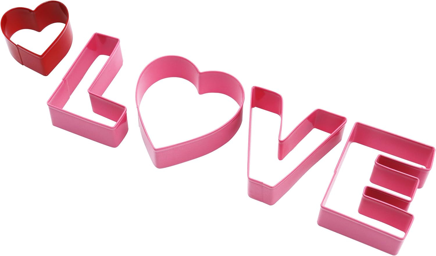 Lot de 5 emporte-pièces pour la Saint-Valentin, LOVE