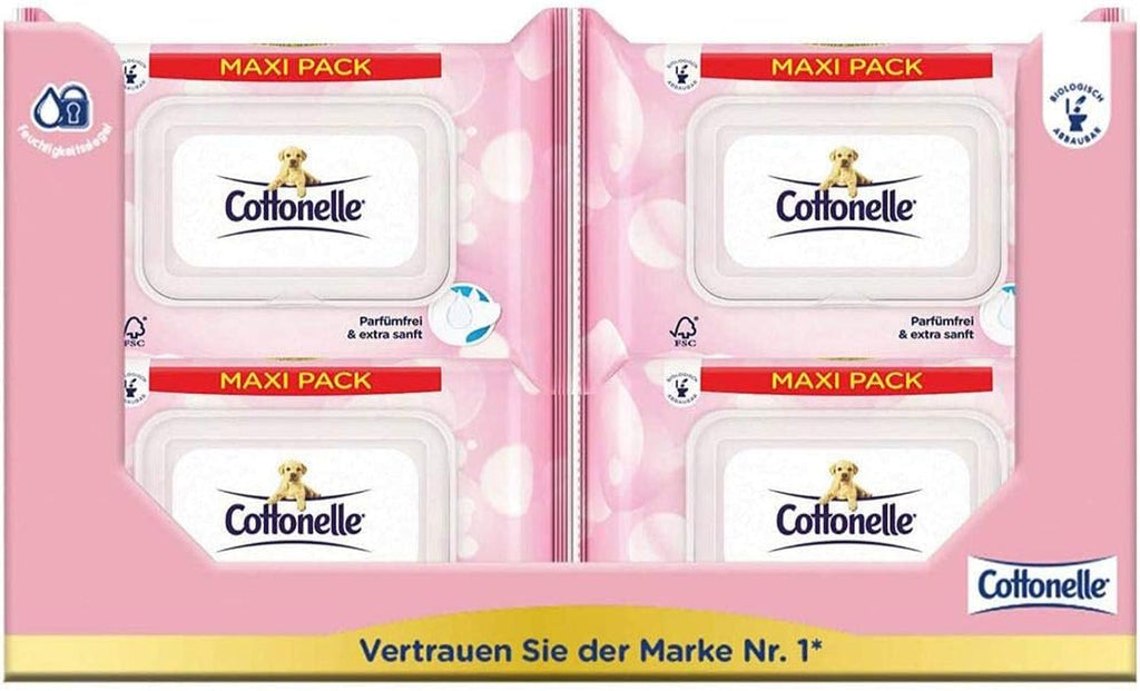 Hârtie igienică umedă, Sensitive Care - fără parfum, biodegradabilă, fără plastic, resigilabilă, 1 X 84 șervețele umede (pachet unic)