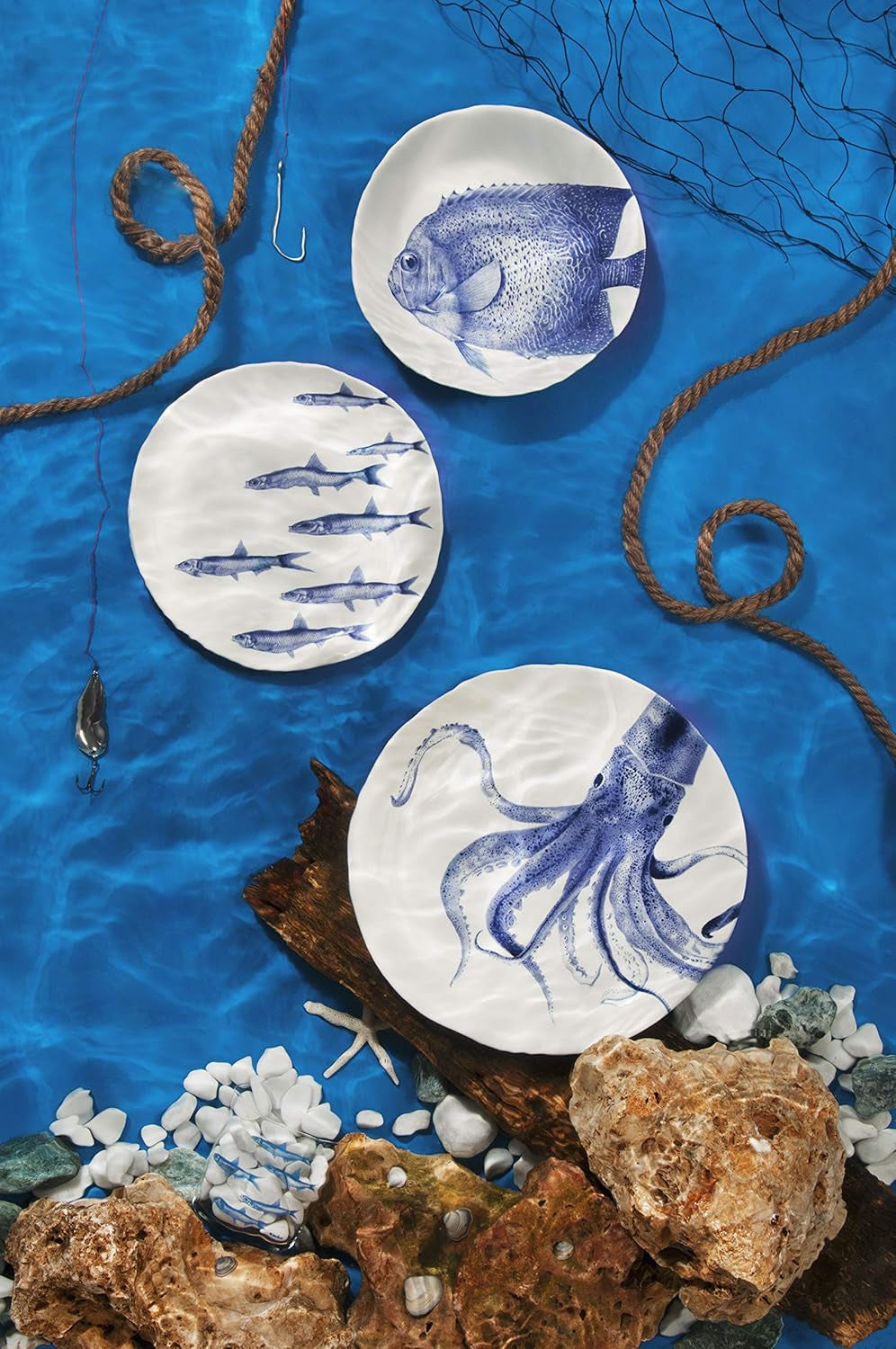 Assiette Excelsa Flora & Fauna, céramique, multicolore