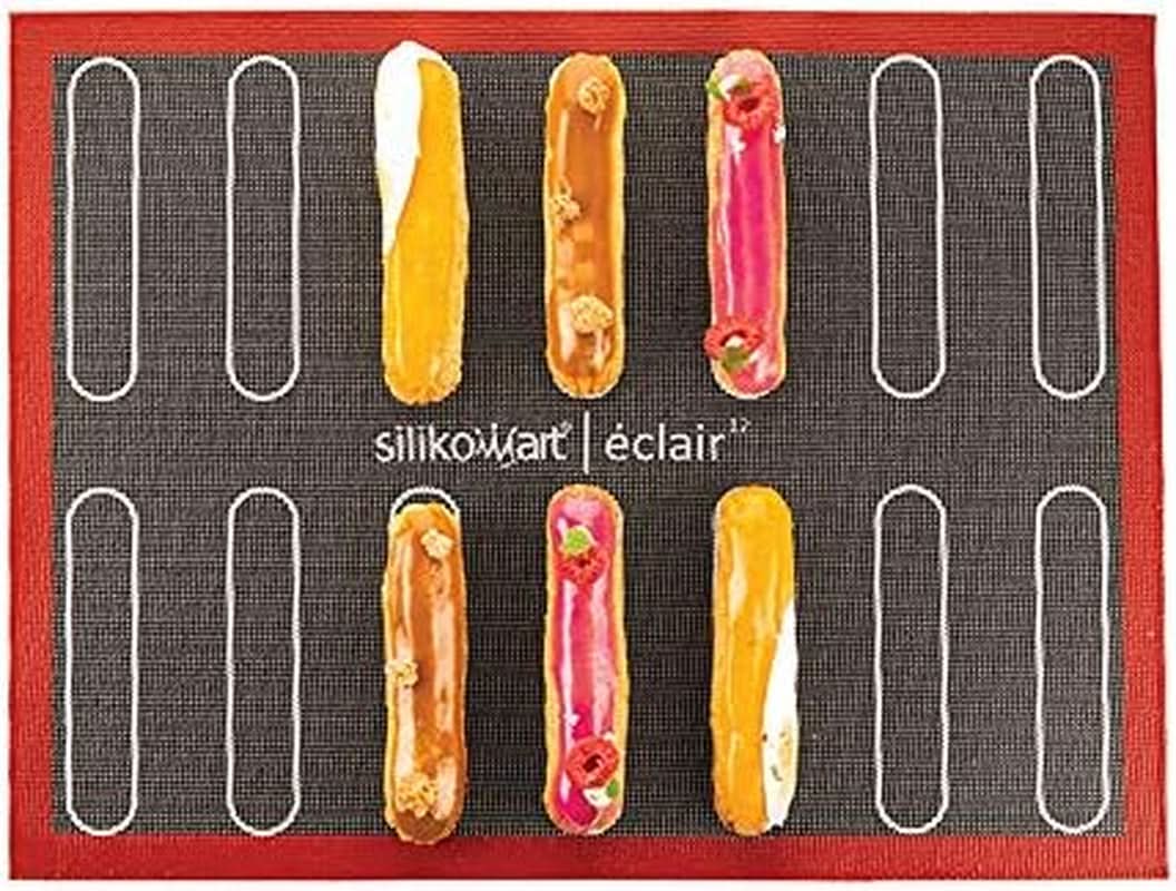 Silikomart Professional, Tapis Silicone Micro-perforé Cuisson Eclair Deux Filles 58,3 x 38,4 cm Cuisine Naty Shop