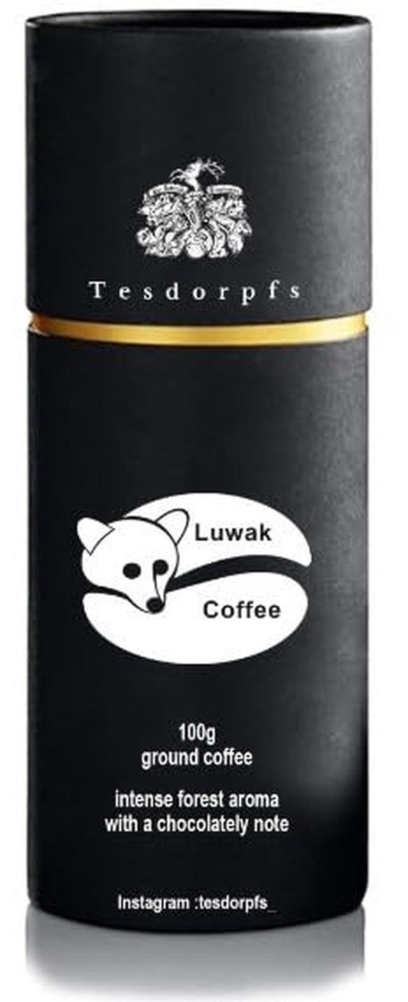 Tesdorpfs Café 100 % Kopi Luwak Arabica | Café civette torréfié City 100g | Machines à café ou à thé | Kaffeespezialität comme cadeau pour les amateurs de café von Tesdorpf (Ganze Bohnen)