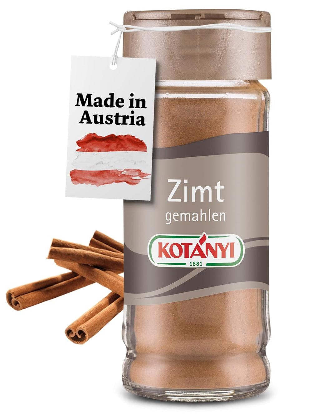 Kotányi Zimt gemahlen, würzig-süßer Geschmack, veredelt Milchreis, Gebäck, Desserts, Verre 80 ml