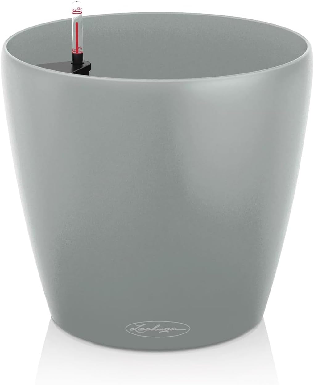 LECHUZA Pot de Fleur Classico Color ECO 35 Gris Clair avec Système d'Arrosage et Indicateur de Niveau d'Eau | Fabriqué en plastique 100 % recyclé | Finition mate | Ø 34,5 x 32,5 cm | 18930