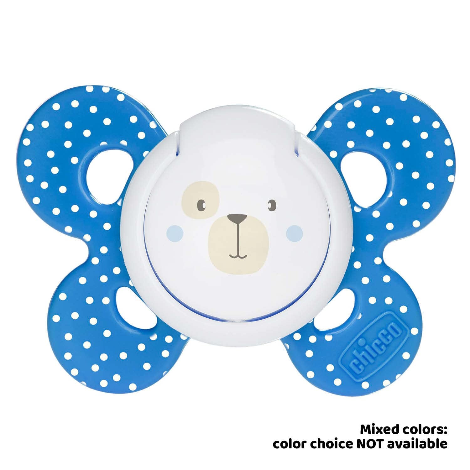 Chicco PhysioForma Comfort Sucette 6-16 mois, 1 pièce, Sucette avec tétine en silicone, soutient la respiration physiologique et favorise le développement buccal correct, Bleu