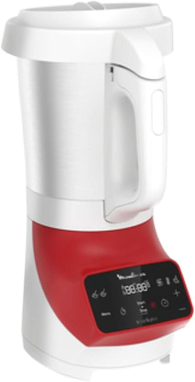 Soup&Plus LM924500 Standmixer, 1100 W, Schüssel 2 L, Edelstahlklingen, 3 Automatische Programme, Manueller Modus, Perfektes Mixen, Suppen, Smoothies, Eussies, Made in France, Soup&Plus Mama si Copilul Naty Shop Rot - 2L Touchscreen