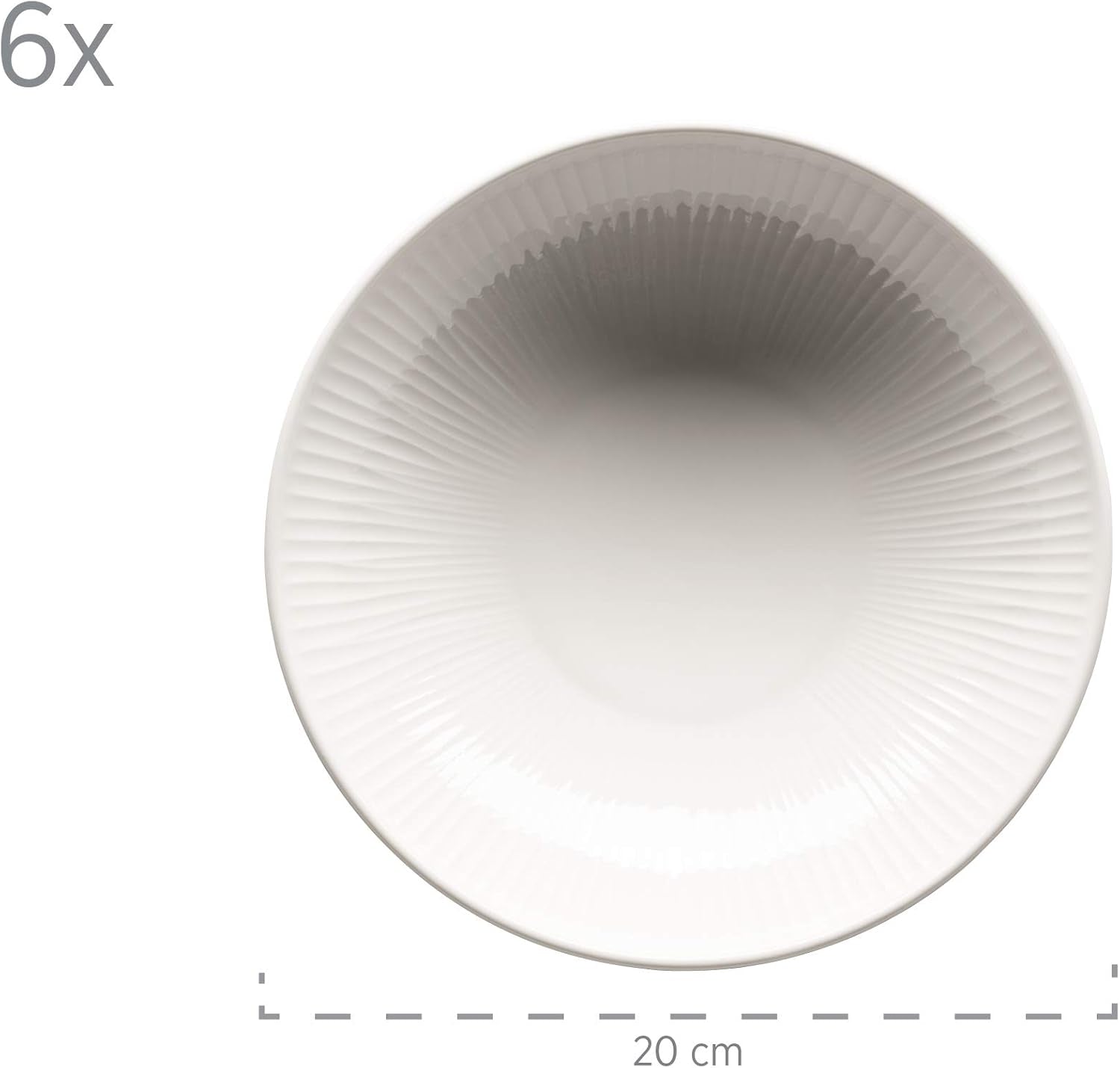 MÄSER 931461 Dalia Service de table pour 6 personnes en porcelaine d'hôtel de qualité supérieure, blanc, service d'assiettes 12 pièces au design vintage, porcelaine résistante