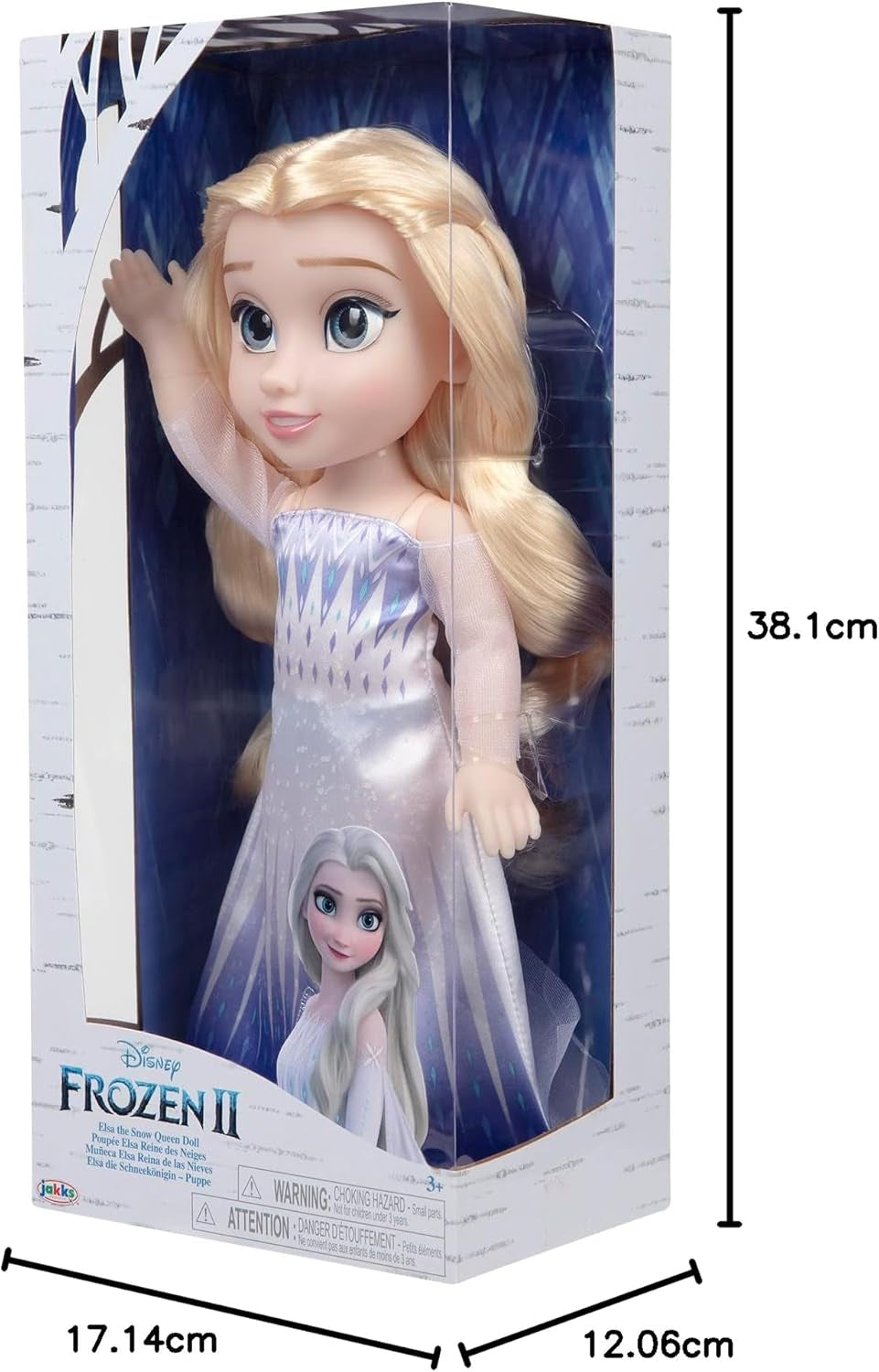 Poupée Elsa Disney La Reine des Neiges 2 - Poupée articulée de 35 cm de haut, vêtue d'une robe tendance emblématique et de longs cheveux flottants pour plus de plaisir, pour les filles âgées de 3 ans et plus, 214894
