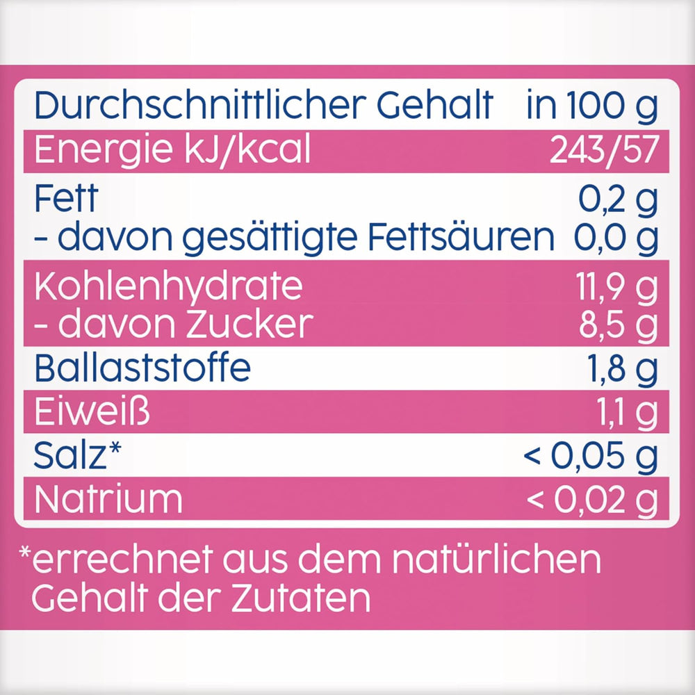 Sachets compressibles fruits, framboise, pomme, banane et épeautre - 16 pièces (paquet de 4, 4 x 90g chacun), sans sucre ajouté, à base de fruits rouges et de céréales saines, idéal pour les collations à emporter et l'autoconsommation