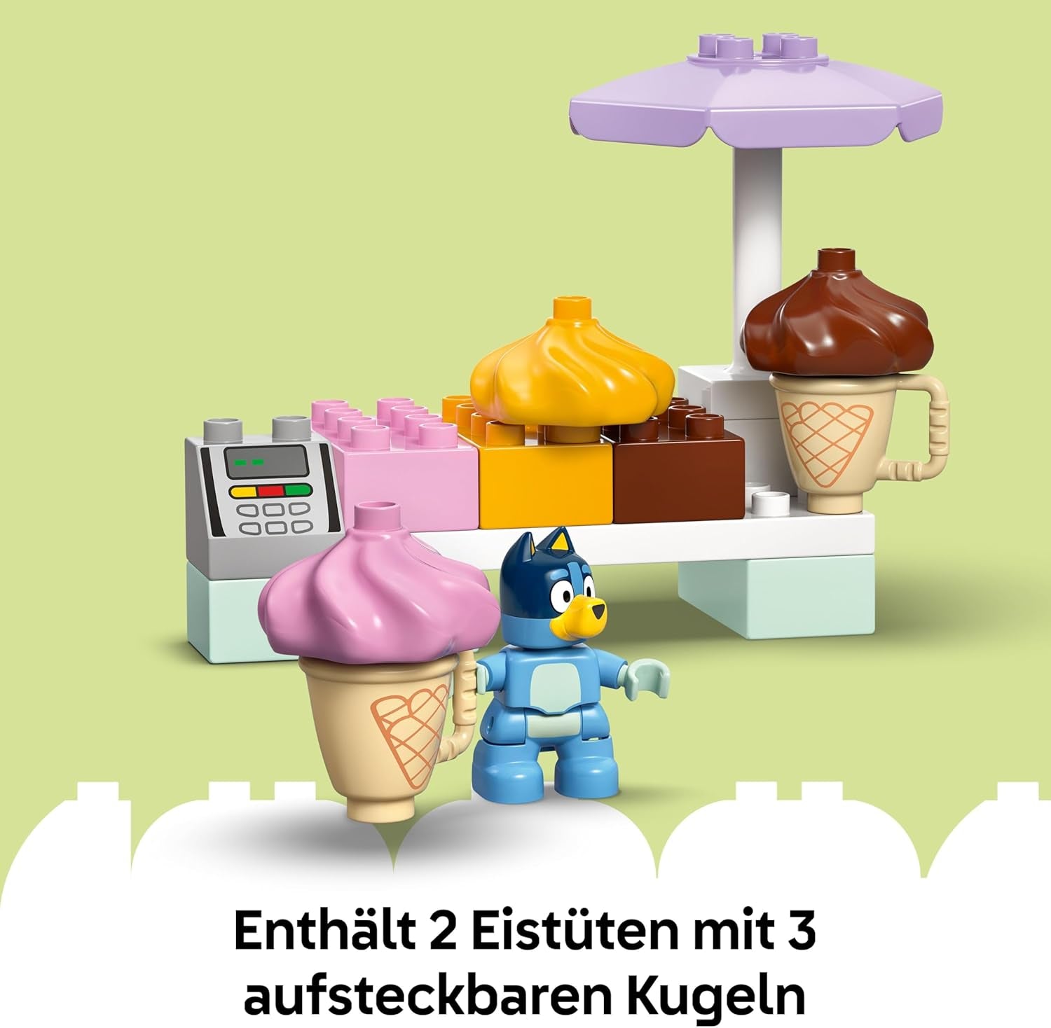 LEGO DUPLO Bluey : Transporter les enfants avec Bluey - Jeu de jeu pour petits enfants - Avec voiture de jeu et 2 figurines - Jeux pour enfants et jeunes à partir de 2 ans - 10458