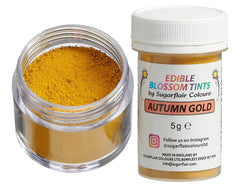 Sugarflair Blossom Tint Dust Autumn Gold Colorant Alimentaire en Poudre - Colorant Alimentaire en Poudre pour décorations de gâteaux, Fondant, glaçage, Chocolat, crème au Beurre, macarons et Plus - 5G