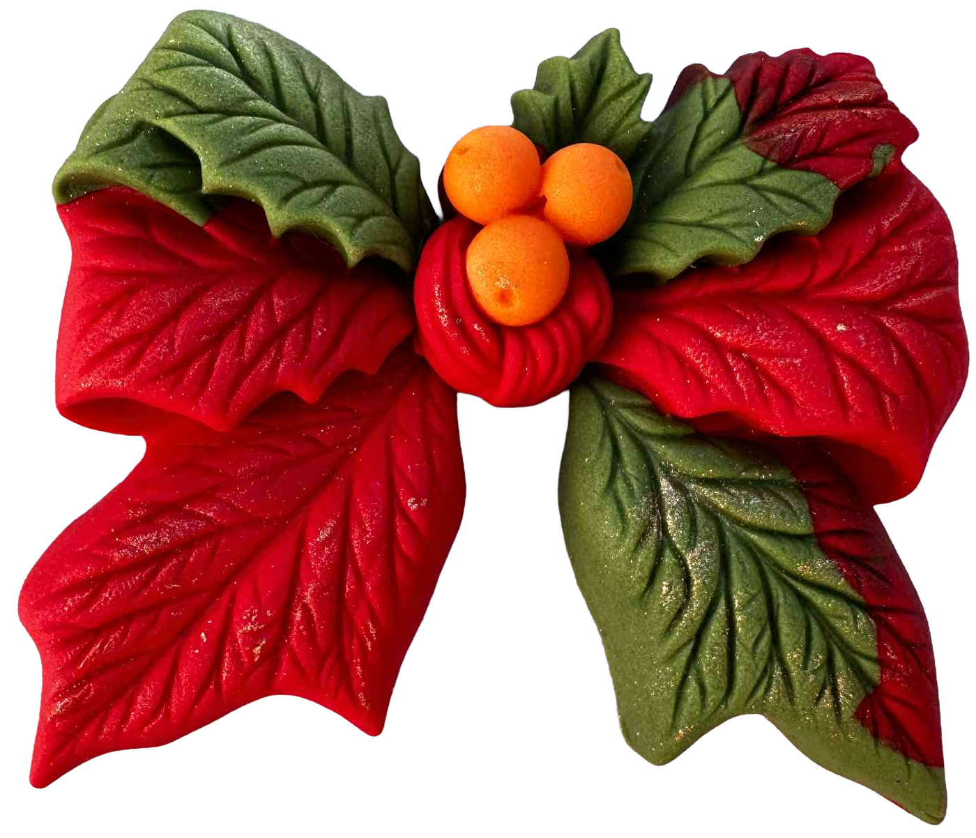 Fleur de Noël comestible – décoration festive pour gâteau