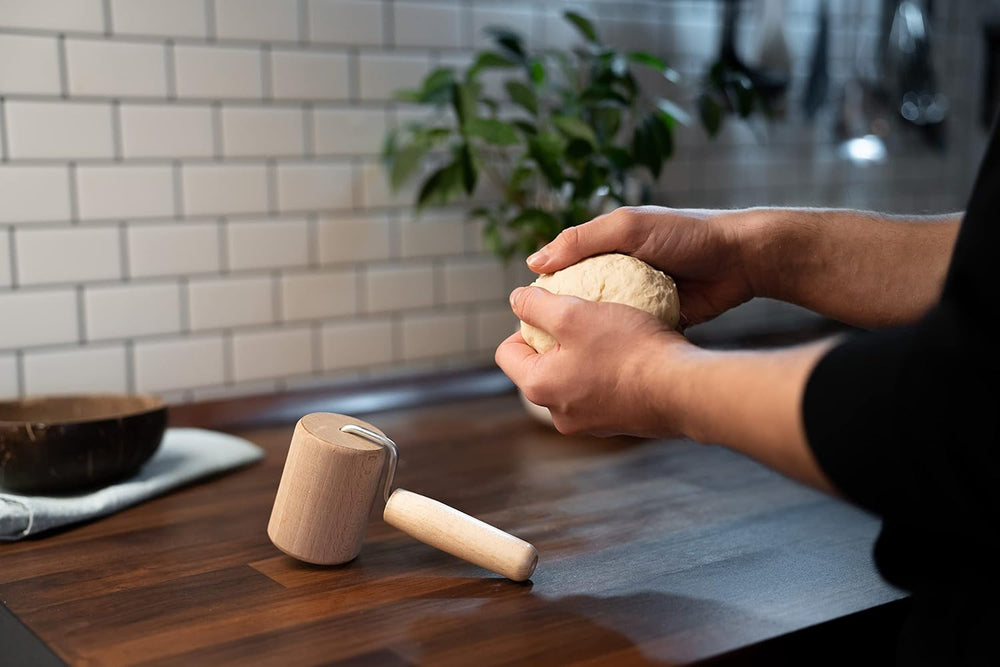 Rouleau de pâtisserie/pâte cylindrique en bois de hêtre Chinchilla® | L'assistant robuste dans la cuisine | Fabriqué en Allemagne | Qualité durable d'Allemagne | 18x5 cm