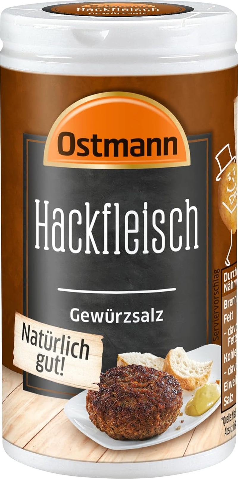 Ostmann Gewürze - Hackfleisch Gewürzsalz | Gewürz für Hackfleisch, Buletten ou Cevapcici | 60 g en Streudose