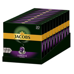 Capsules de café Lungo Intenso, intensité 8 sur 12, 10 x 20 tasses & Capsules de café Lungo Classico, intensité 6 sur 12, 20 capsules compatibles Nespresso®*, 10 x 20 tasses