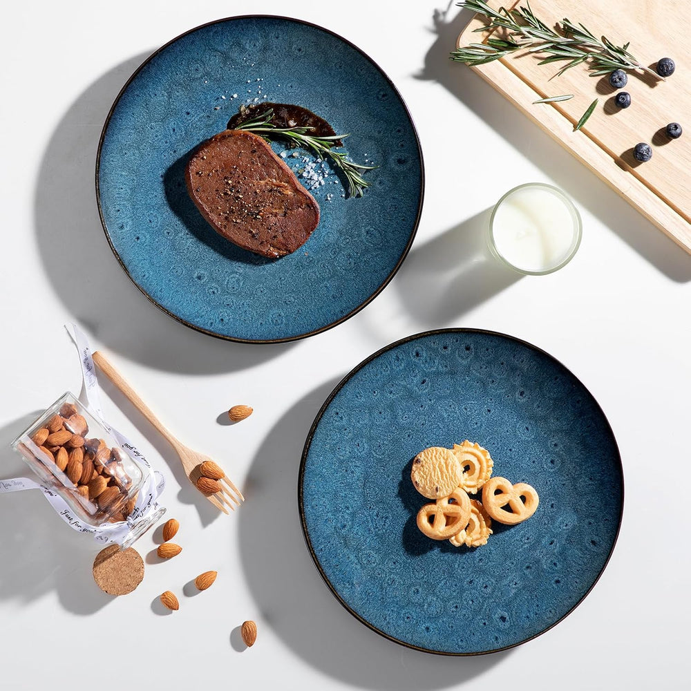 Service de table pour 4 personnes Vancasso BUBBLE Service de table 16 pièces en grès de style vintage comprenant des bols, des tasses à café, des assiettes à dessert et des assiettes pour 4/8/12 personnes