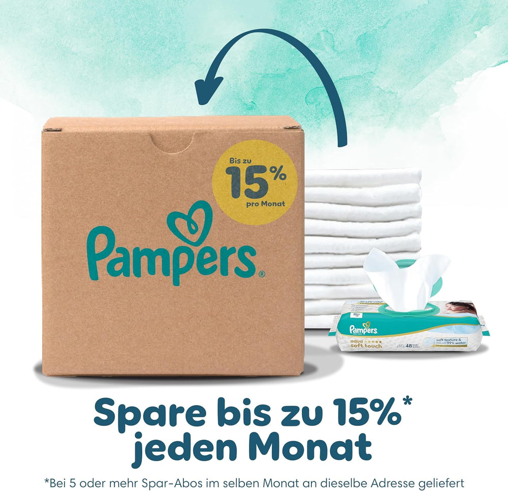 Couches Pampers Harmony taille 4, 174 couches, 9 kg-14 kg, protection douce de la peau avec protection 100 % Pampers