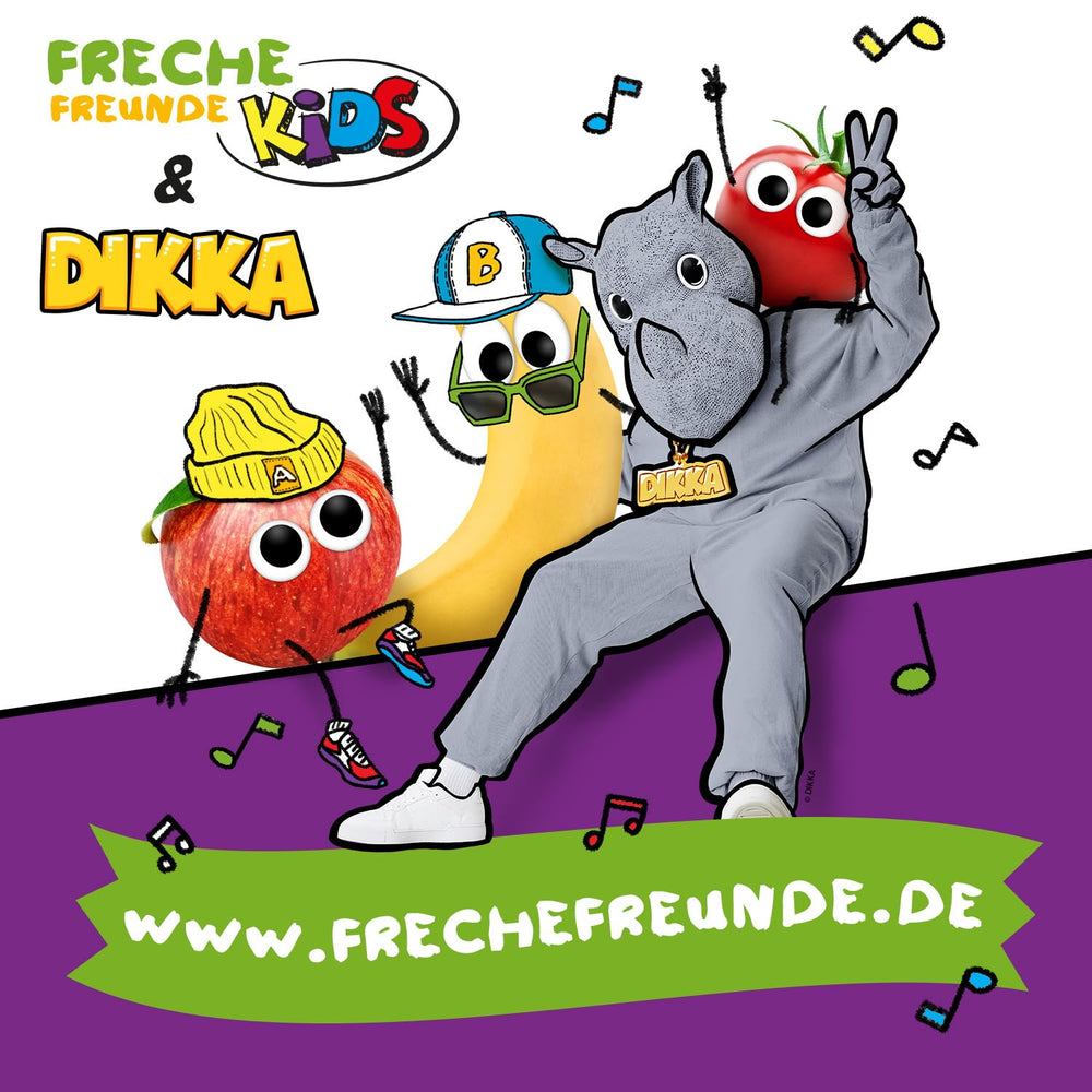 FRECHE FREUNDE KIDS, Bobs & DIKKAs Muesli croquant à la banane et au cacao, Muesli croquant au chocolat pour enfants, faible teneur en sucre, sans additifs, 100 % végétalien, 6 pièces (6 x 280 g)