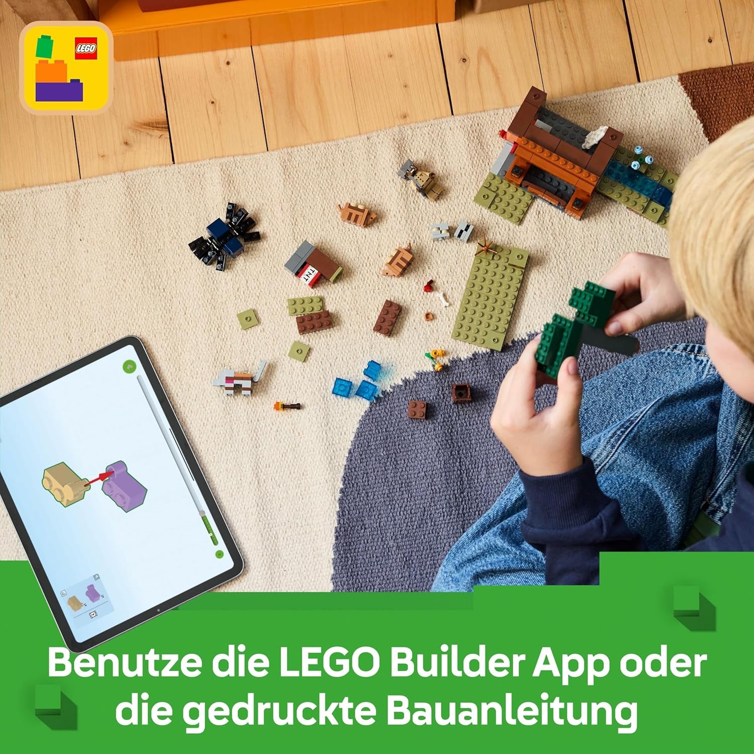 LEGO Minecraft Die Expedition zur Gürteltiermine - Jeux de jeu interactifs avec têtes de rotation et figurines de loup - Fonction TNT - Jeux de jeu pour jeunes et filles à partir de 8 ans - 21269