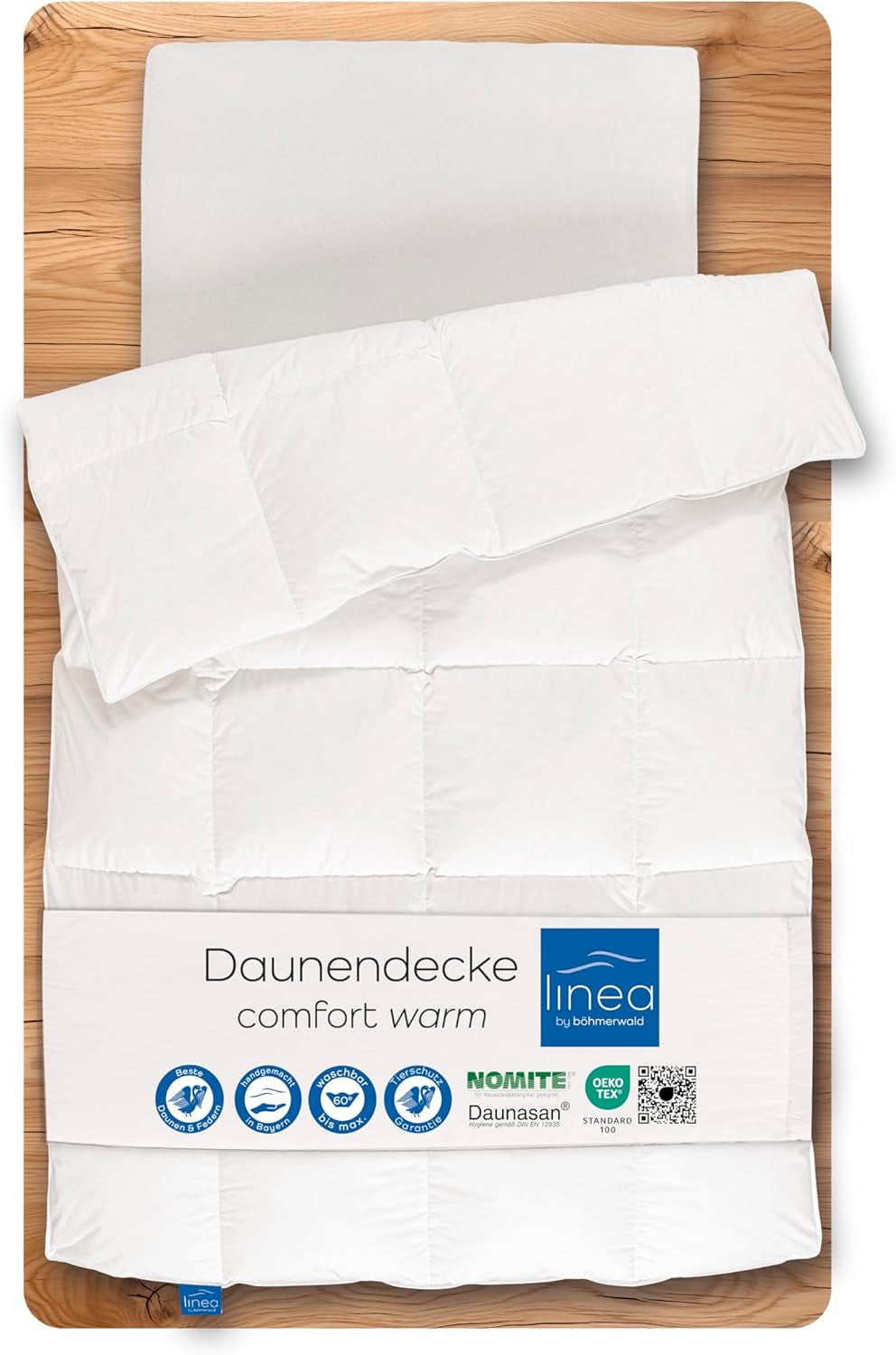 Couette confort, (90 duvet / 10 plumes), blanc, 135 X 200 Cm Naty Shop couettes et couettes 200 X 200 Cm