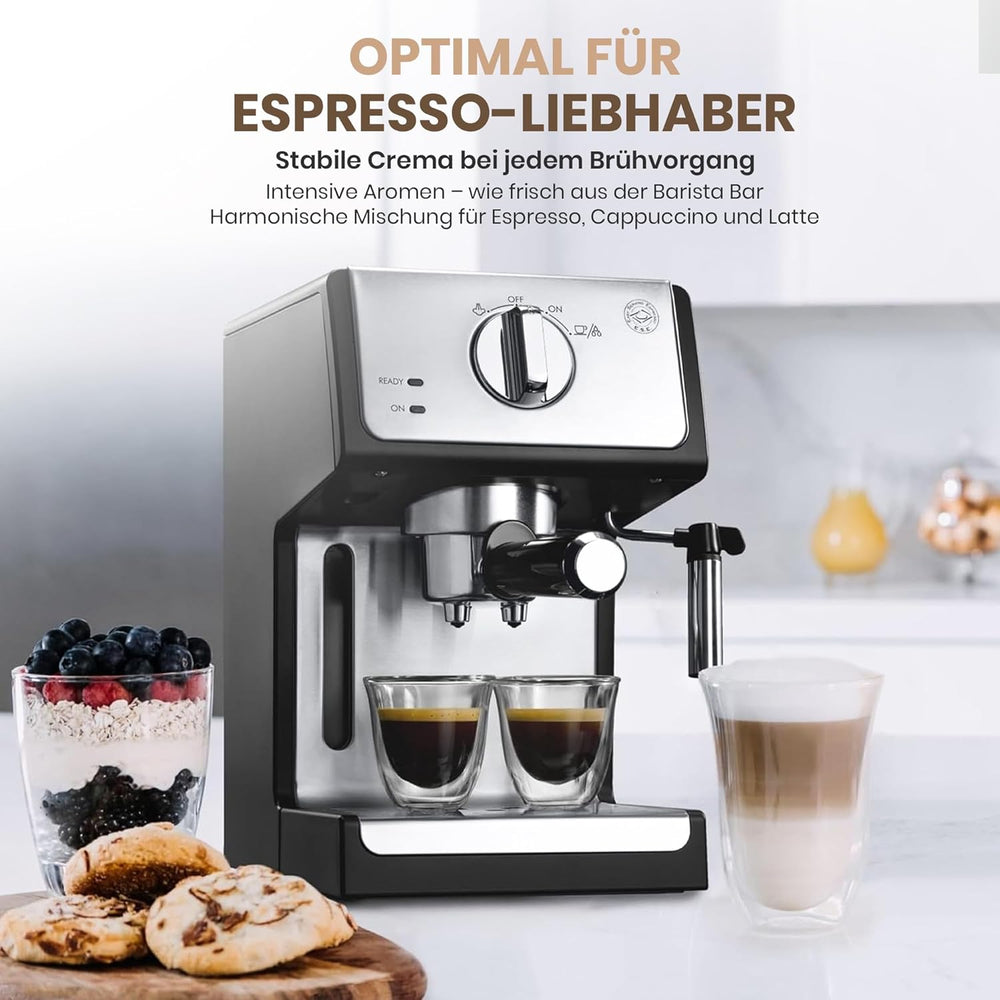 Cafferato Caffè Gran Crema – 1 kg de café en grains | Expresso italien | Faible acidité, avec des notes de noix et de chocolat | Grains entiers pour expresso et café de spécialité | Avec valve de saveur