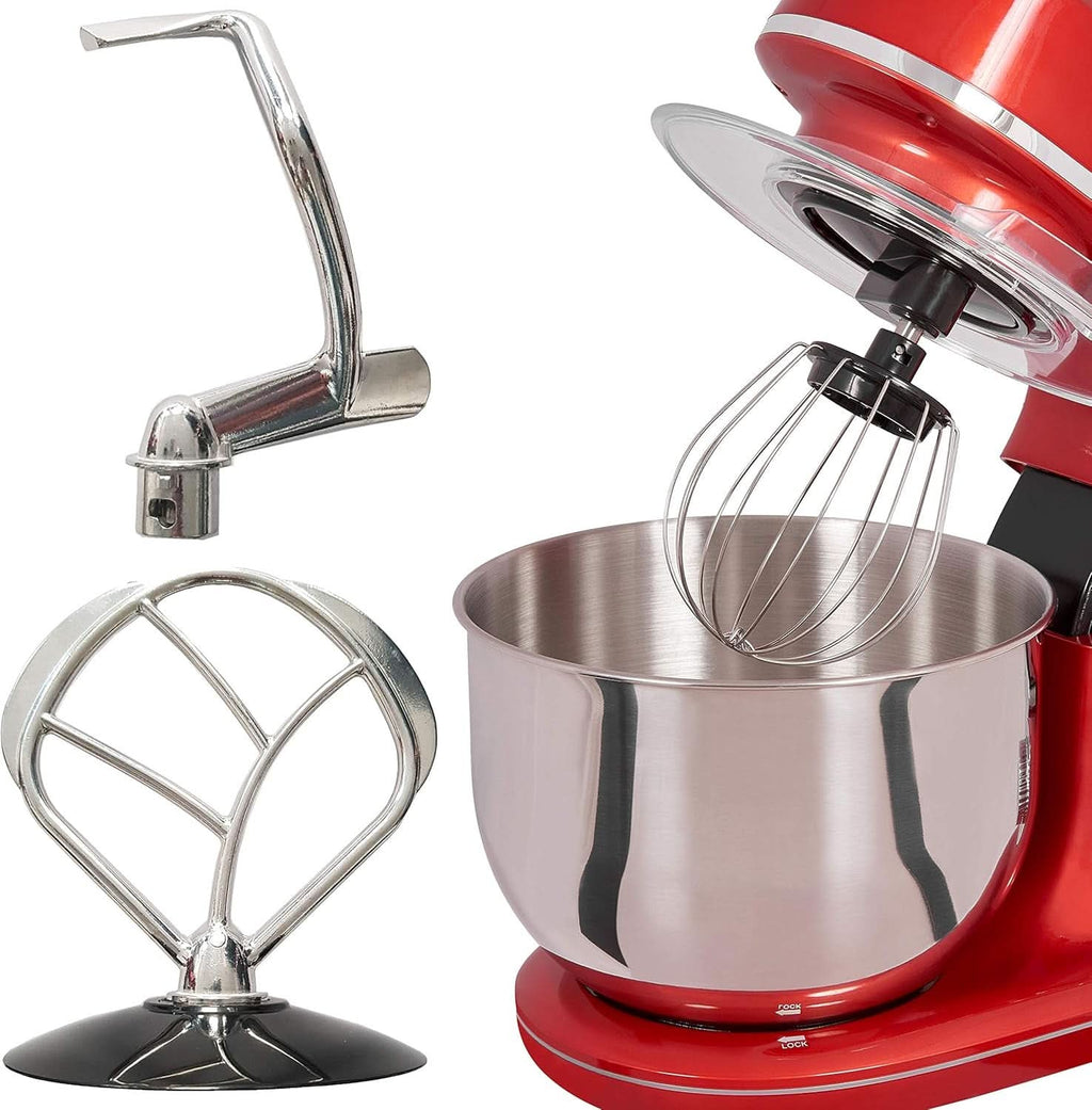 GUTFELS Küchenmaschine KM 8102 Roi | Küchenmaschine |1200 Watt | Schneebesen | Rührhaken | Knethaken | 10 Stufen | Rot | 5 L Schüssel Mama si Copilul Naty Shop