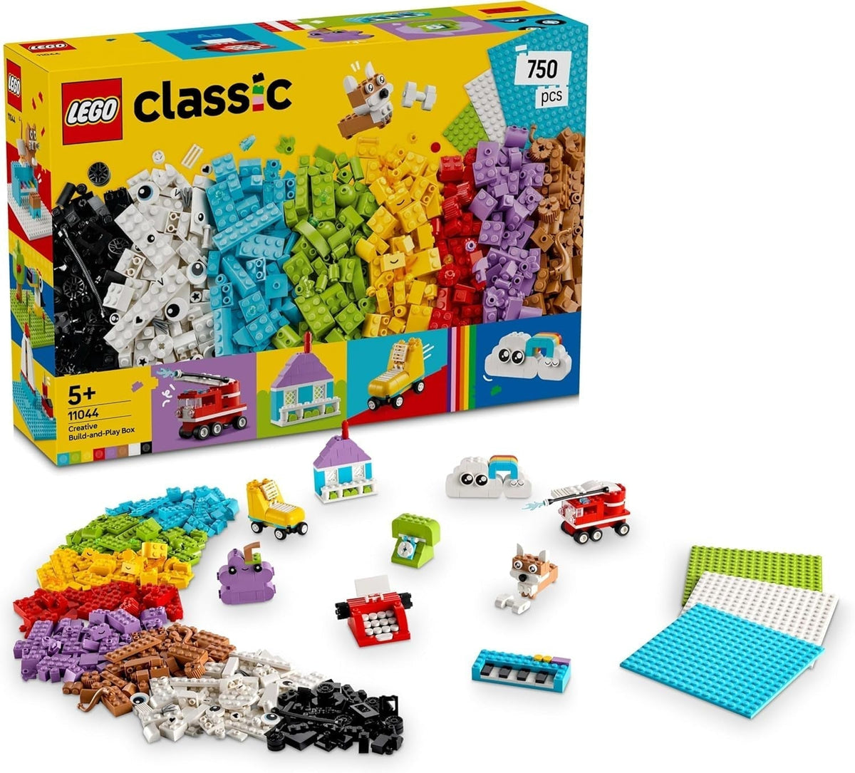 Ensemble créatif LEGO Classic pour construire et jouer - ensemble avec des briques colorées - construisez une maison, un chien, une voiture amusante, un clavier de piano et un arc-en-ciel - ensemble de bricolage pour garçons et filles à partir de 5 ans Jeux de construction Besuche den LEGO-Store Titre par défaut