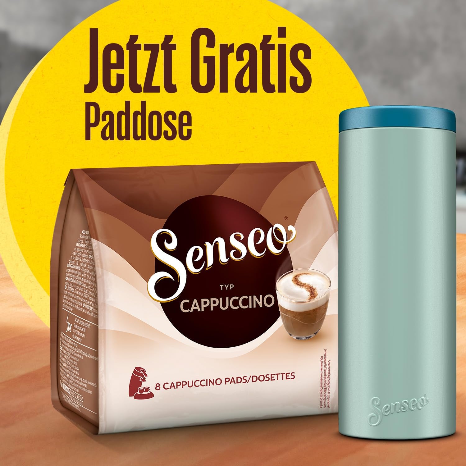 Cappuccino Pads, 10 x 8 Getränke, 80 Kaffee Pads, y compris Pad Dose