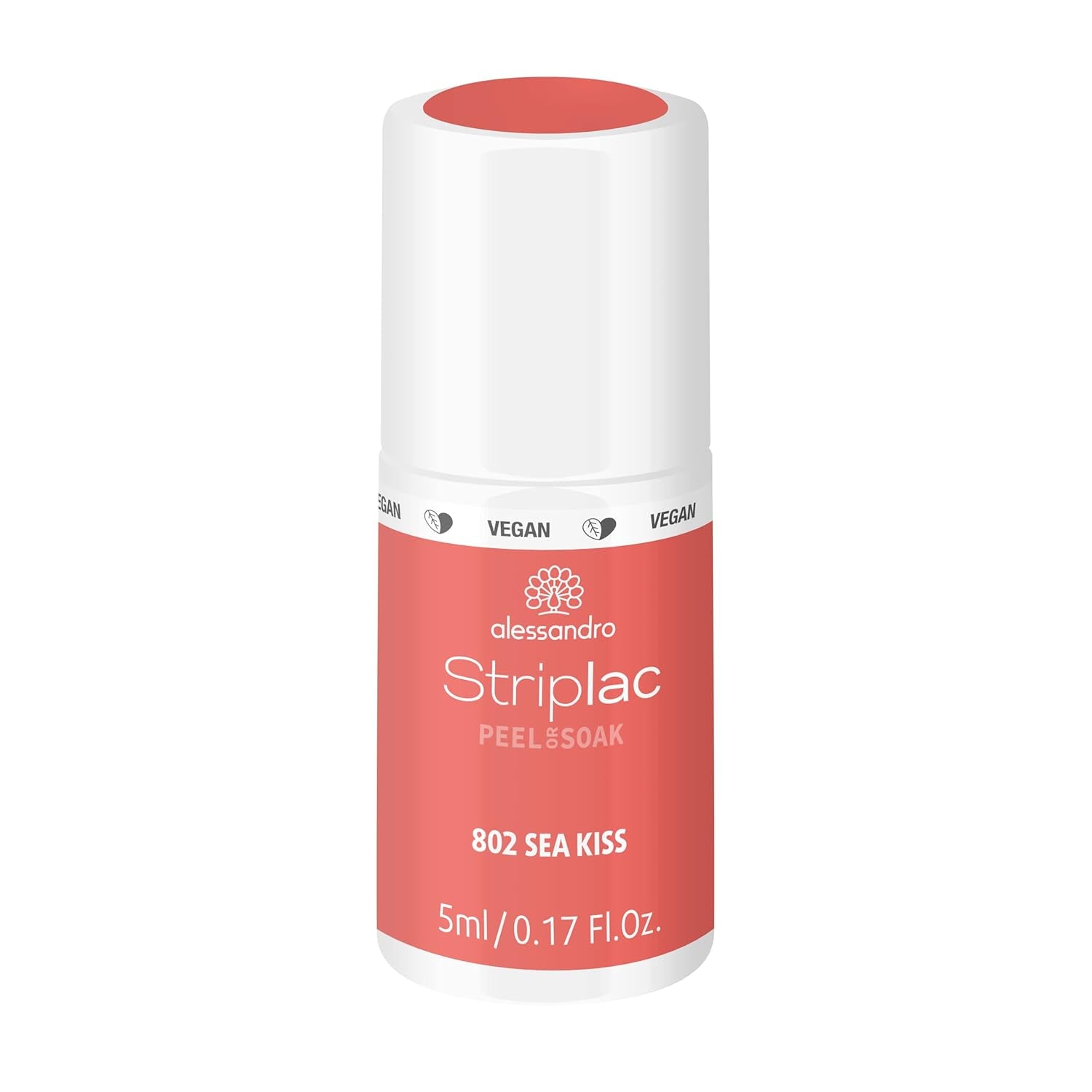 alessandro Striplac UV-Nagellack Flat White – Facile et facile à utiliser – Application facile grâce à la technologie Peel-Off – Vegan et sans alcool – 8 ml