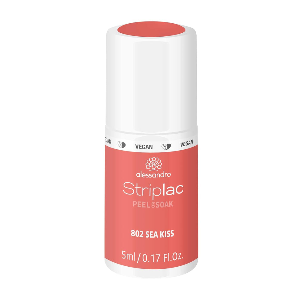 alessandro Striplac UV-Nagellack Flat White – Facile et facile à utiliser – Application facile grâce à la technologie Peel-Off – Vegan et sans alcool – 8 ml