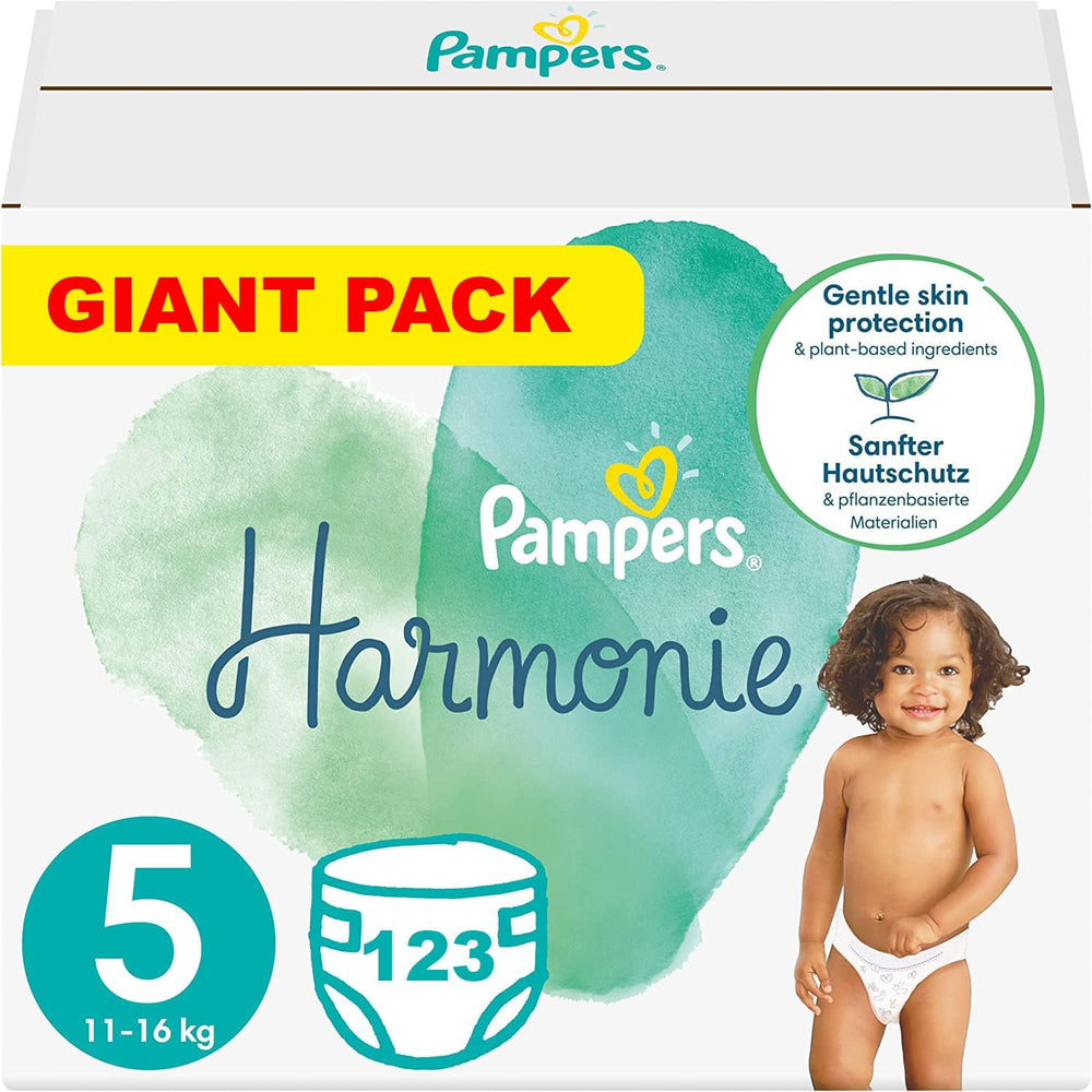 Couches PAMPERS Harmony taille 5, 123 pièces (11-16 kg)