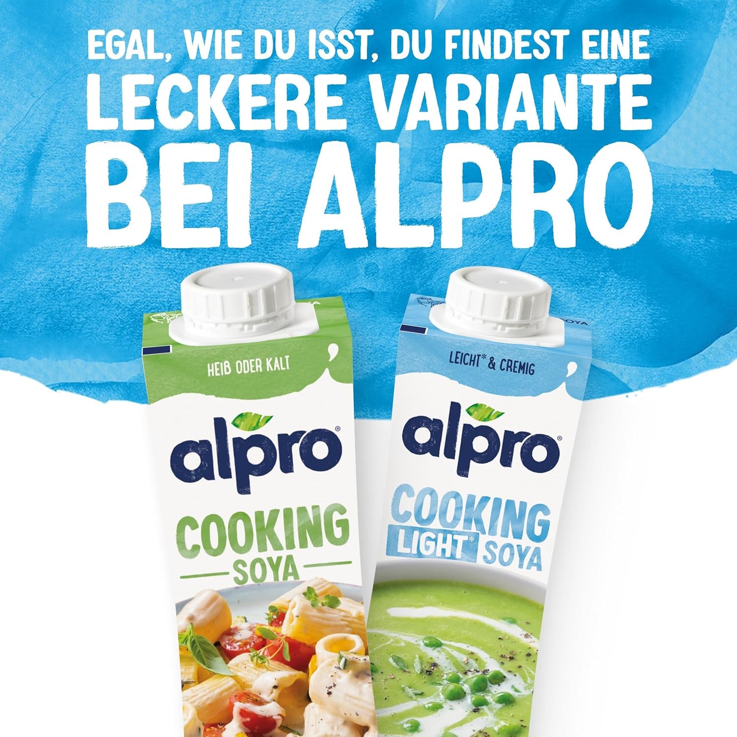 Alpro Cooking Soya – Vegan Kochcreme aus Soya au goût neutre pour plats chauds et froids – 15 x 250 ml